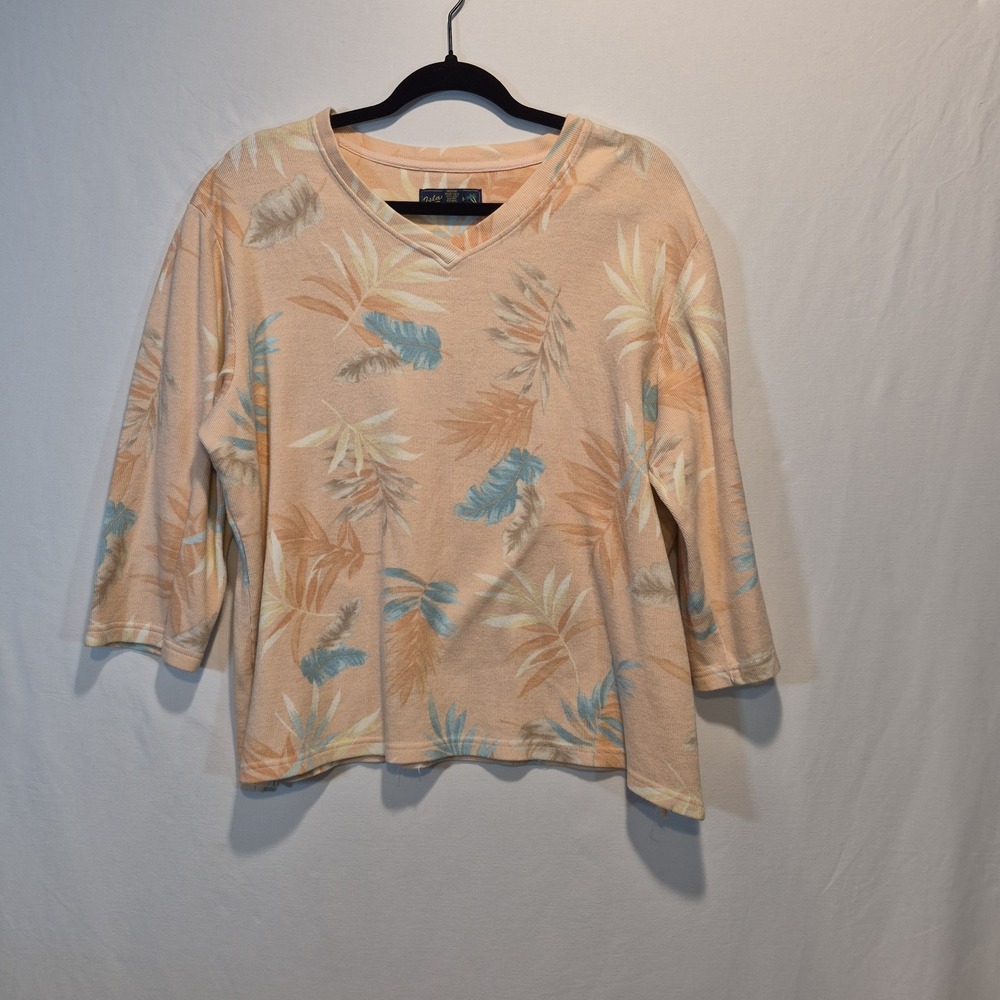 Vintage Island Traders Shirt Women XL Tropical Coastal Grandma Cabana Resortwear